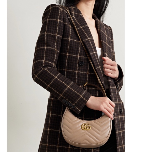 GUCCI Marmont mini quilted leather hobo shoulder bag crossbody bag - Picture 3 of 6